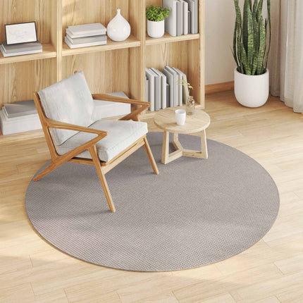 Områdesmattor Rund LUGO Kräm och Taupe Ø 160 CM Polyester