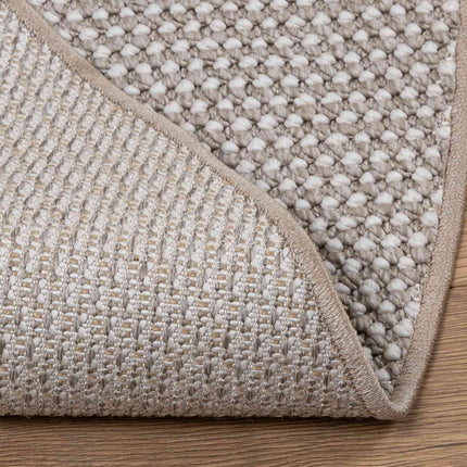 Områdesmattor Rund LUGO Kräm och Taupe Ø 200 CM Polyester