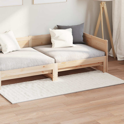 Områdesmattor Rektangulär SIROLO Kräm 150 x 80 cm Polyester