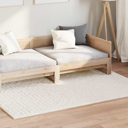 Områdesmattor Rektangulär SIROLO Kräm 200 x 140 cm Polyester