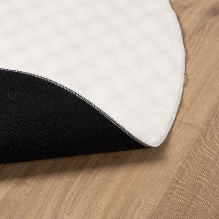 Områdesmattor Rund SIROLO Kräm Ø 120 CM Polyester