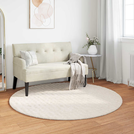 Områdesmattor Rund SIROLO Kräm Ø 160 CM Polyester