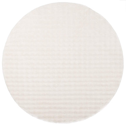 Områdesmattor Rund SIROLO Kräm Ø 160 CM Polyester