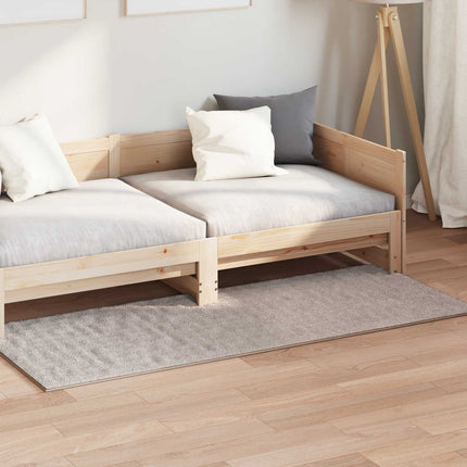 Områdesmattor Rektangulär SIROLO Sand 200 x 80 cm Polyester