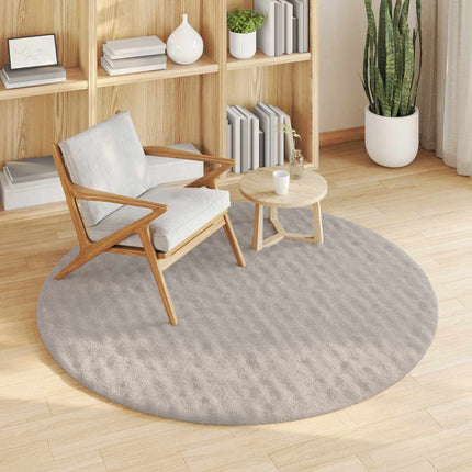 Områdesmattor Rund SIROLO Sand Ø 200 CM Polyester