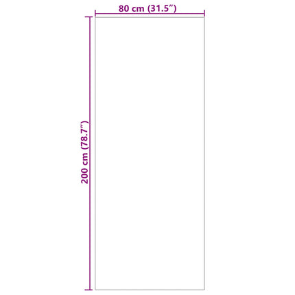 Områdesmattor Rektangulär SIROLO Antracit 200 x 80 cm Polyester