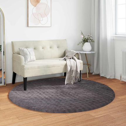 Områdesmattor Rund SIROLO Antracit Ø 120 CM Polyester