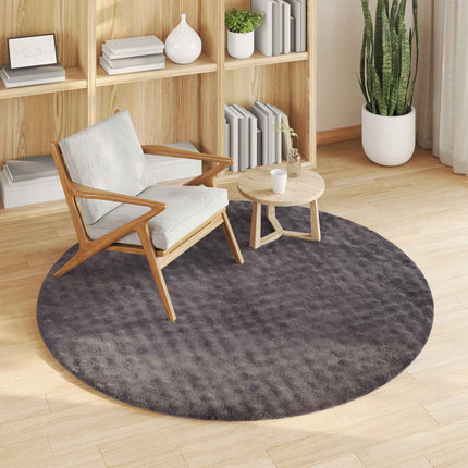 Områdesmattor Rund SIROLO Antracit Ø 200 CM Polyester
