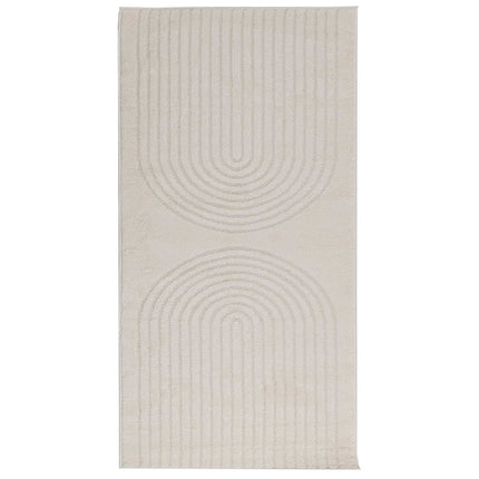 Områdesmattor Rektangulär GALATI Kräm 150 x 80 cm Polyester