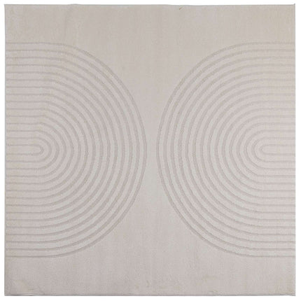 Områdesmattor Fyrkantig GALATI Kräm 120 x 120 cm Polyester