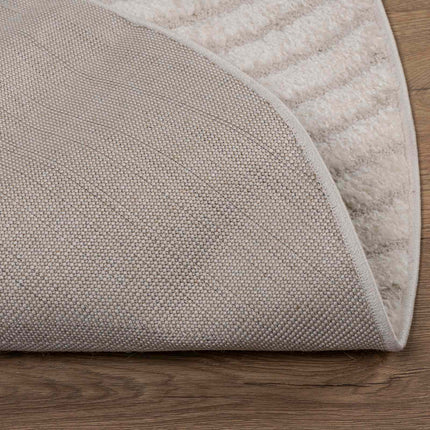 Områdesmattor Rund GALATI Kräm Ø 120 CM Polyester