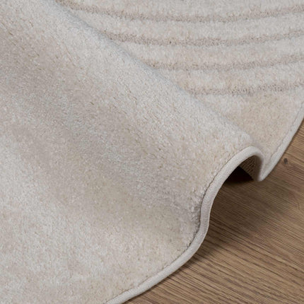Områdesmattor Rund GALATI Kräm Ø 120 CM Polyester