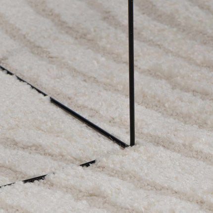 Områdesmattor Rund GALATI Kräm Ø 120 CM Polyester