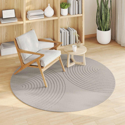 Områdesmattor Rund GALATI Kräm Ø 120 CM Polyester