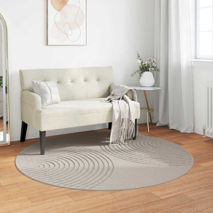 Områdesmattor Rund GALATI Kräm Ø 160 CM Polyester