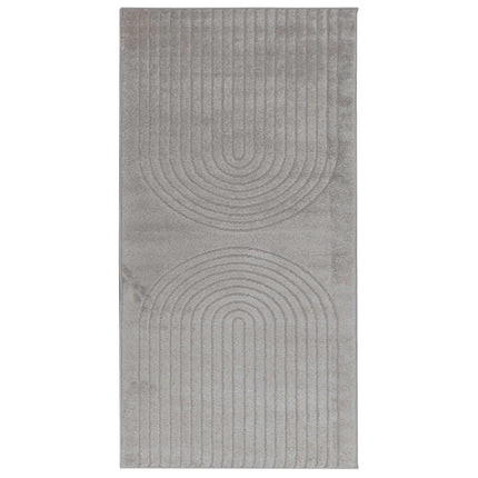 Områdesmattor Rektangulär GALATI Grå 150 x 80 cm Polyester