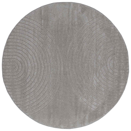 Områdesmattor Rund GALATI Grå Ø 120 CM Polyester