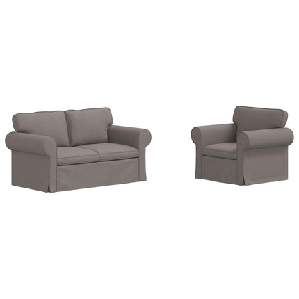 Soffset 2 pcs Taupe 155 x 82 x 80 cm tyg