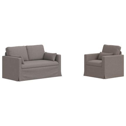 Soffset 2 pcs Taupe 139 x 78 x 80 cm tyg