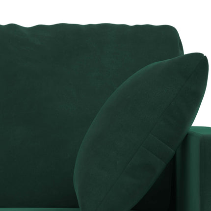 Soffset 2 pcs Mörkgrön 138 x 78 x 80 cm Sammet