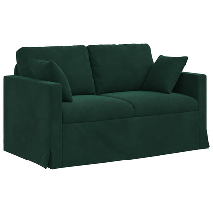 Soffset 2 pcs Mörkgrön 138 x 78 x 80 cm Sammet