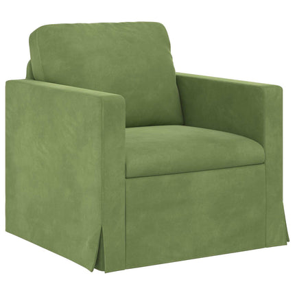 Soffset 2 pcs Ljusgrön 138 x 78 x 80 cm Sammet