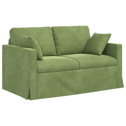 Soffset 2 pcs Ljusgrön 138 x 78 x 80 cm Sammet