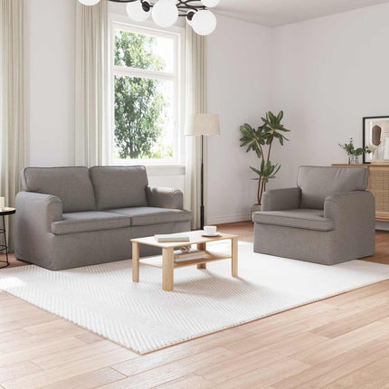 Soffset 2 pcs Taupe 144 x 80 x 85 cm tyg
