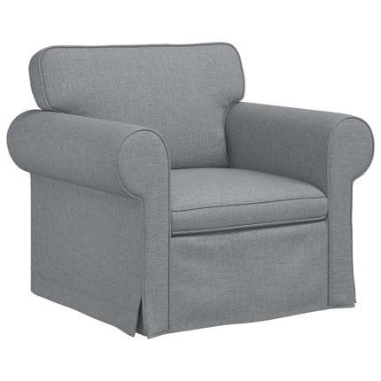 Soffset 2 pcs Ljusgrå 175 x 82 x 80 cm tyg