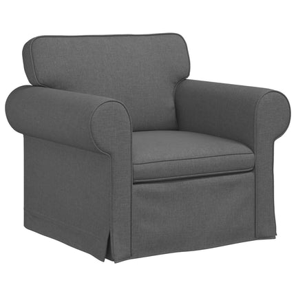 Soffset 2 pcs Mörkgrå 175 x 82 x 80 cm tyg