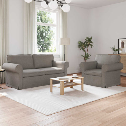 Soffset 2 pcs Taupe 175 x 82 x 80 cm tyg