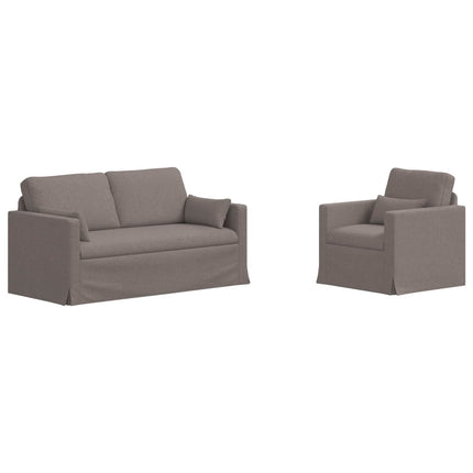 Soffset 2 st Taupe tyg