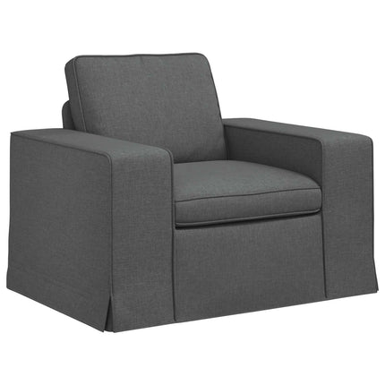 Soffset 2 pcs Mörkgrå 182 x 80 x 82 cm tyg