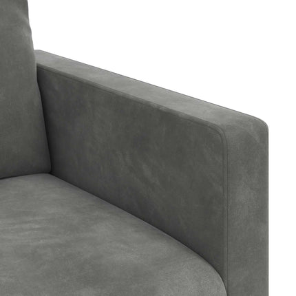 Soffset 2 pcs Mörkgrå 158 x 78 x 80 cm Sammet