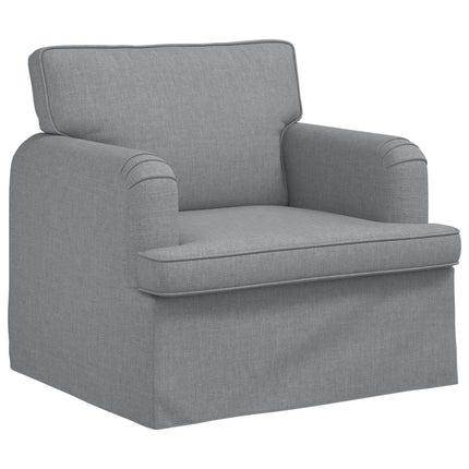 Soffset 2 pcs Ljusgrå 162 x 80 x 85 cm tyg