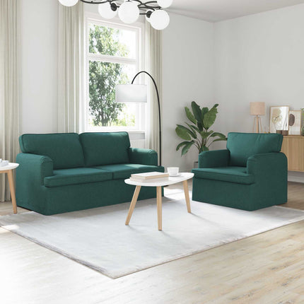 Soffset 2 pcs Mörkgrön 162 x 80 x 85 cm tyg