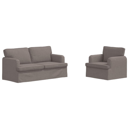 Soffset 2 pcs Taupe 162 x 80 x 85 cm tyg