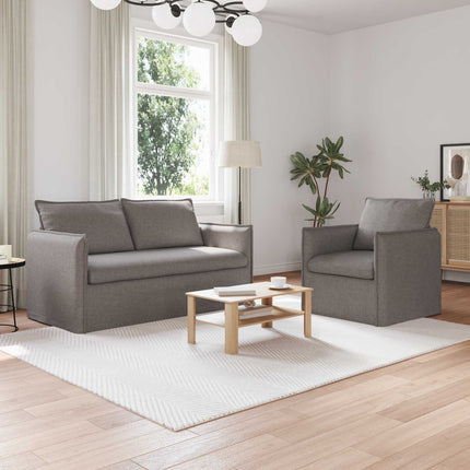 Soffset 2 pcs Taupe 156 x 82 x 85 cm Tyg