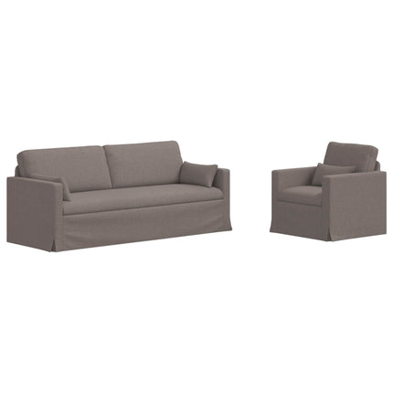 Soffset 2 pcs Taupe 198 x 78 x 80 cm tyg