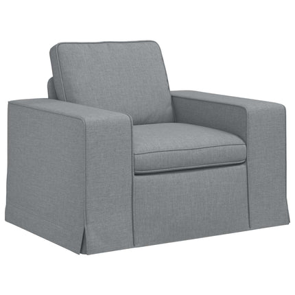 Soffset 2 pcs Ljusgrå 222 x 80 x 82 cm tyg