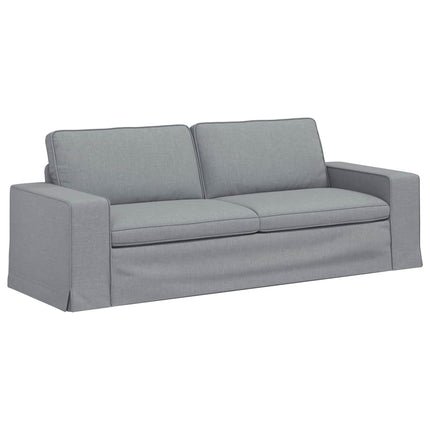 Soffset 2 pcs Ljusgrå 222 x 80 x 82 cm tyg