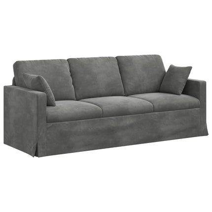 Soffset 2 pcs Mörkgrå 198 x 78 x 80 cm Sammet