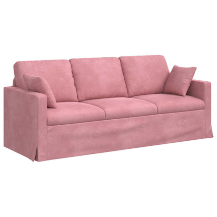 Soffset 2 st Rosa Sammet