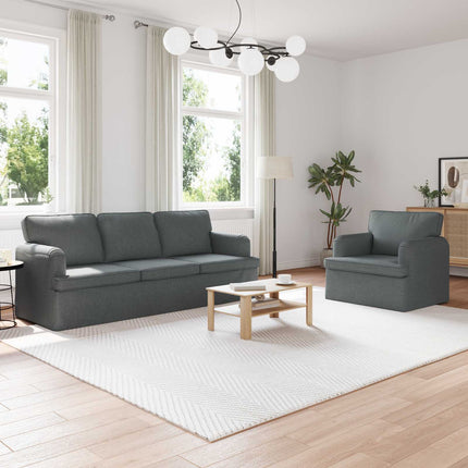 Soffset 2 pcs Mörkgrå 201 x 80 x 85 cm tyg