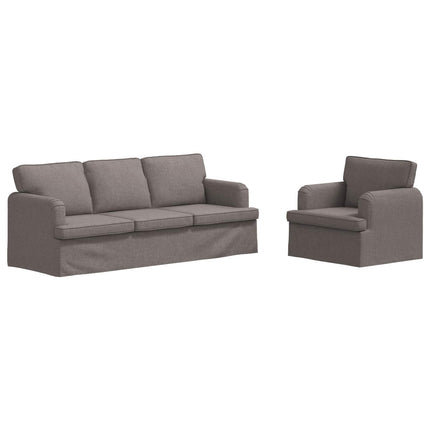 Soffset 2 pcs Taupe 201 x 80 x 85 cm tyg