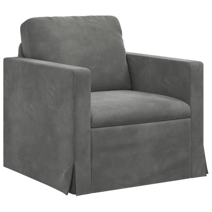 Soffset 2 pcs Mörkgrå 228 x 78 x 80 cm Sammet