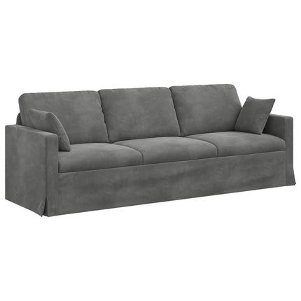 Soffset 2 pcs Mörkgrå 228 x 78 x 80 cm Sammet