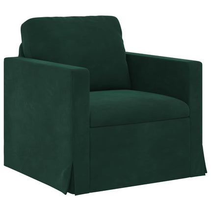 Soffset 2 pcs Mörkgrön 228 x 78 x 80 cm Sammet