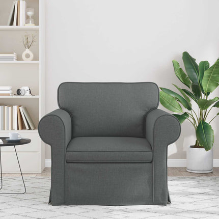Soffa Mörkgrå 95 x 82 x 80 cm tyg