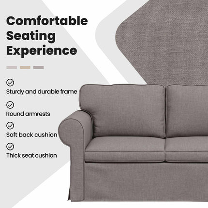 Soffa Taupe 155 x 82 x 80 cm tyg